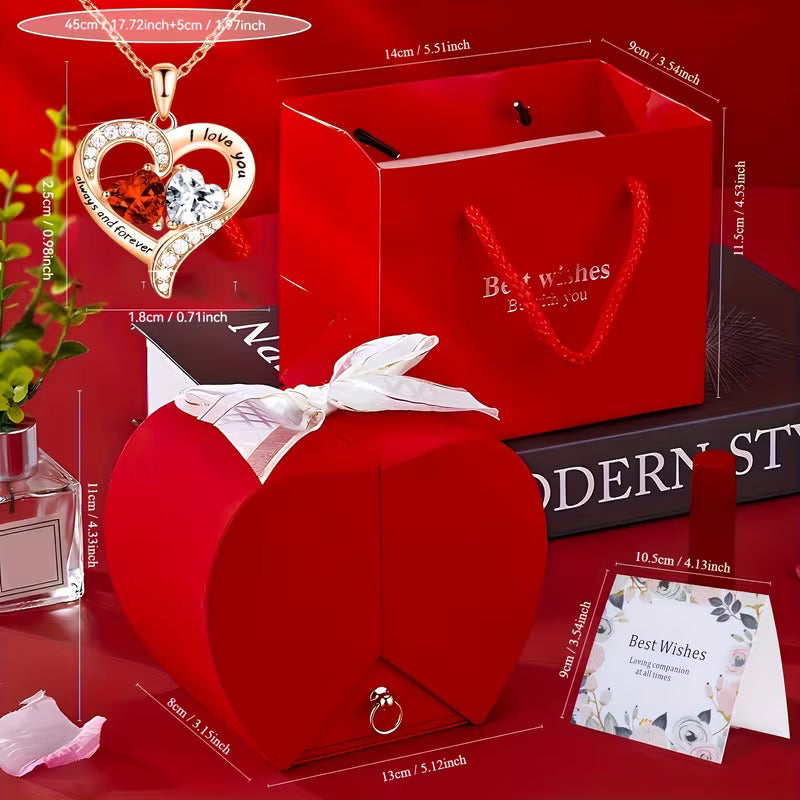 Eternal Love Heart Pendant Gift Box