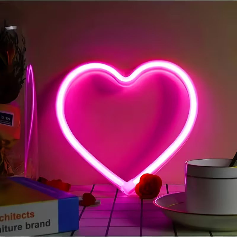 Neon Heart Glow Sign